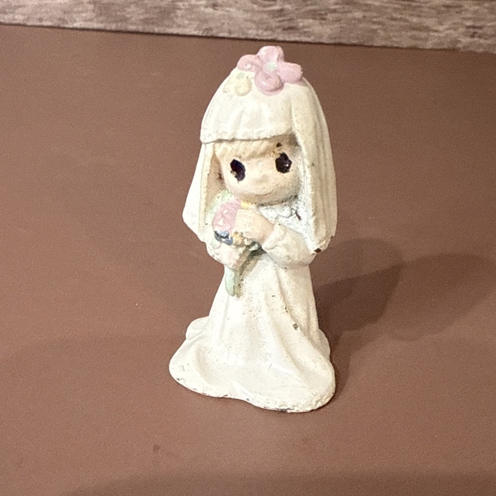 Precious Moments Wedding Bride Pewter Figurine, 1989